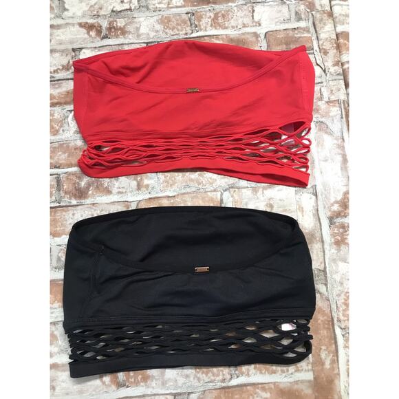 LOT 2X VICTORIA'S SECRET PINK BRALETTE TUBE WEEKENDER SEAMLESS STRAPLESS Sz SM - Picture 4 of 6